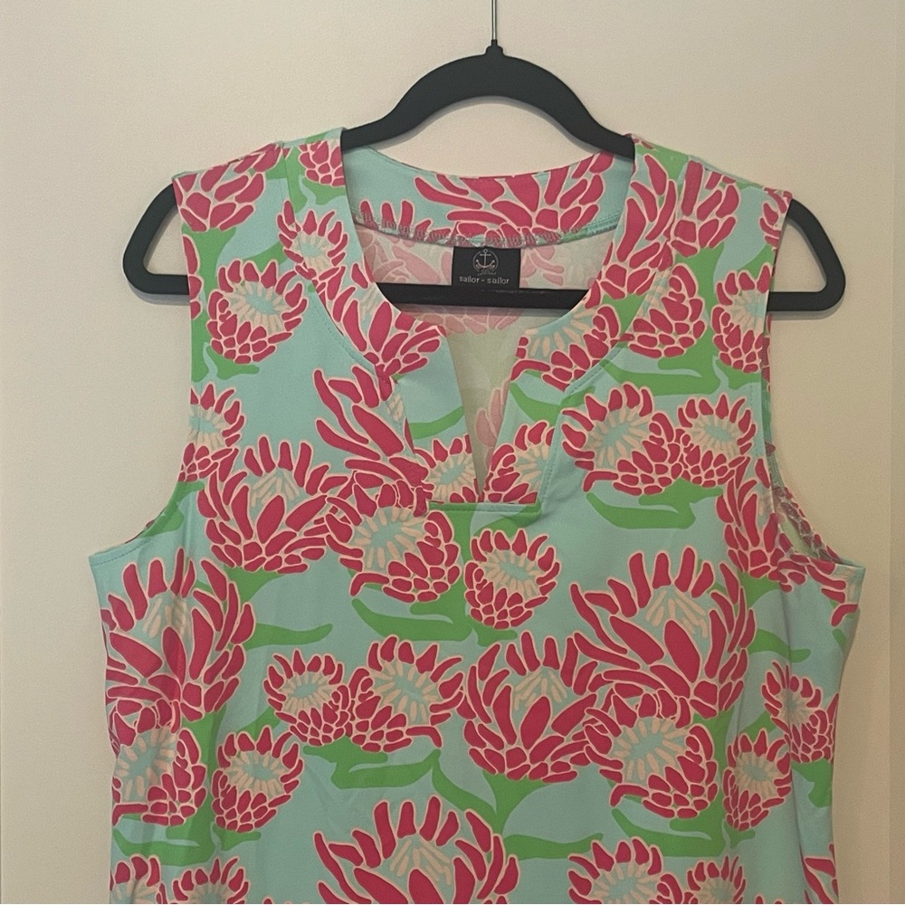 Sailor Sailor Lucille Maxi Dress Lotus Print UPF 50+ - Picture 3 of 8